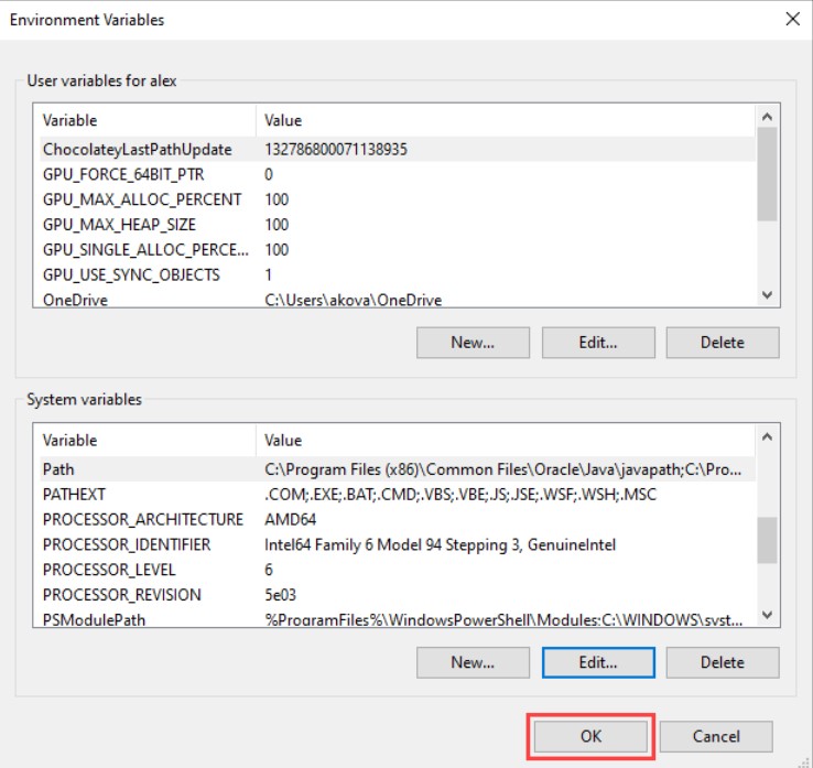 Environment Variables