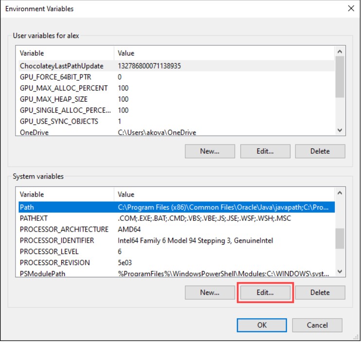 Environment Variables