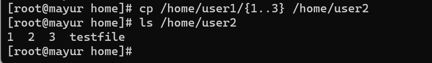 This command will copy all three files ("file1.txt," "file2.txt," and "file3.txt") to the specified destination directory.