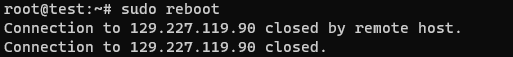 sudo reboot