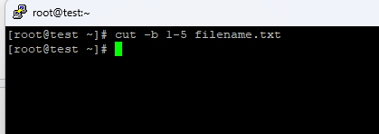 cut -b 1-5 filename.txt