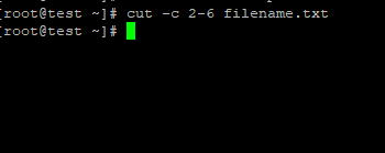 cut -c 2-6 filename.txt