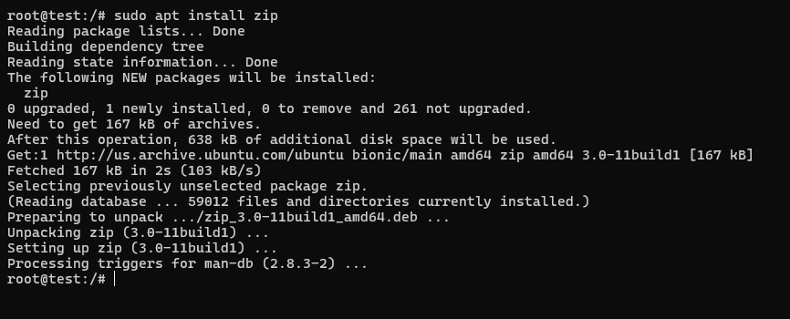 Install the Zip and Unzip Utility in Ubuntu