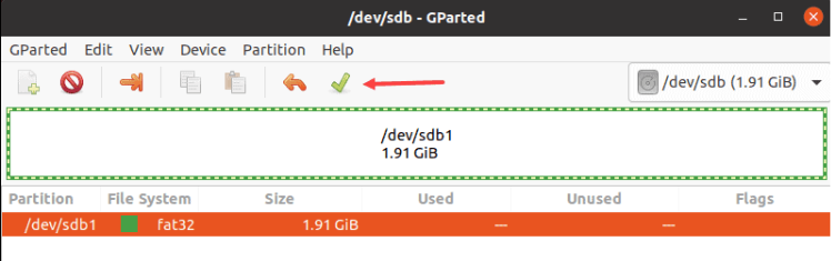 Format USB Using the GParted Tool 