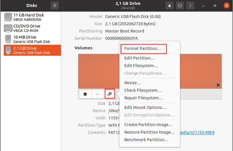 Format USB Using Disk Utility 